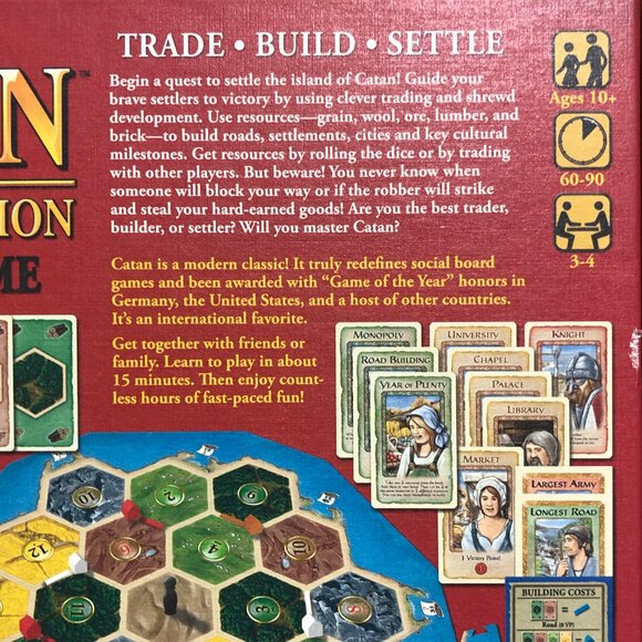 Klaus Teuber’s Catan Family Edition Complete Board Game Trade Build Settle - Picture 5 of 8